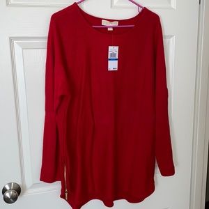 Michael by Michael Kors Red Sweater w/ gold detail.